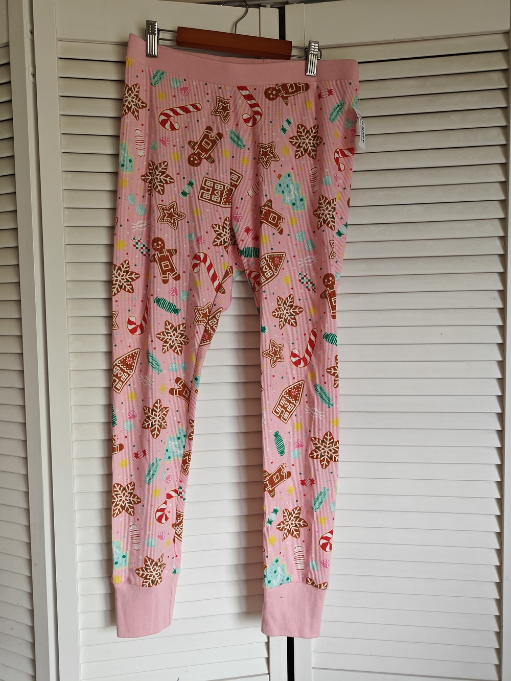 NWT Old Navy Holiday High Waisted Waffle Pajama Pants Size M